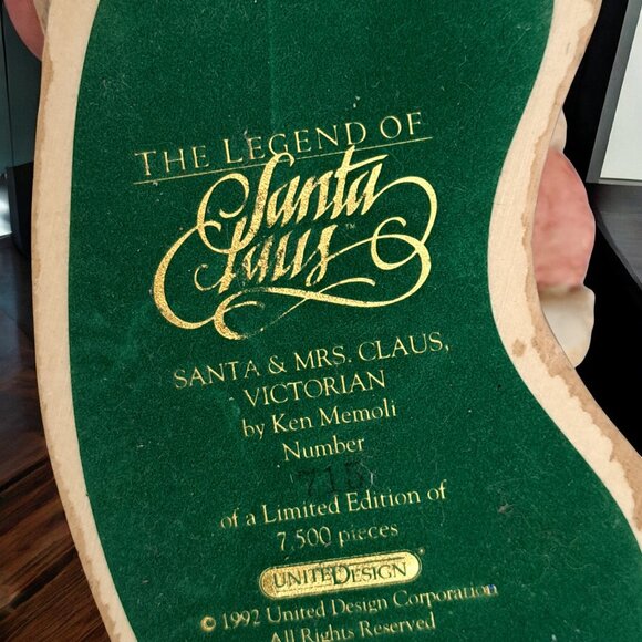 The Legend of Santa by Ken Memoli Victorian Mr. &Mrs. Claus Signed & Numbered - Picture 8 of 9